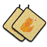 Caroline'S Treasures Bb6758Pthd Foxy Love Pair Of Pot Holders, 7.5 X 7.5, Multicolor