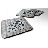Caroline'S Treasures Cow Foam Coaster Set Of 4, 3.5, Multicolor