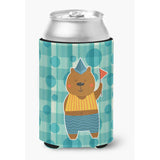 Caroline'S Treasures Celebration Bear Can Or Bottle Hugger, Can Hugger, Multicolor