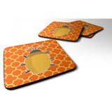 Caroline'S Treasures Beetle Foam Coaster Set Of 4, 3.5, Multicolor