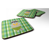 Caroline'S Treasures Bb6774Fc Raccoon Foam Coaster Set Of 4, 3.5, Multicolor