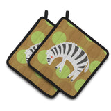 Caroline'S Treasures Bb6787Pthd Zebra Pair Of Pot Holders, 7.5 X 7.5, Multicolor