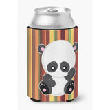 Caroline'S Treasures Striped Panda Can Or Bottle Hugger, Can Hugger, Multicolor