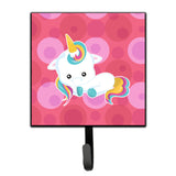 Caroline'S Treasures Polkadots Unicorn Wall Hook, Small, Multicolor