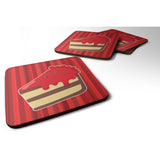 Caroline'S Treasures Christmas Cake Foam Coaster Set Of 4, 3.5, Multicolor