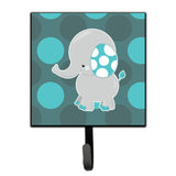 Caroline'S Treasures Polkadot Grey Elephant Wall Hook, Small, Multicolor