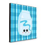 Blue Plaid And Milk Artwork Wall Panel Bb6846Up88