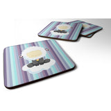 Caroline'S Treasures Sheep On Cloud Foam Coaster Set Of 4, 3.5, Multicolor