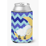 Caroline'S Treasures Sheep On Moon Chevron Can Or Bottle Hugger, Can Hugger, Multicolor