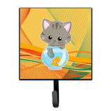 Caroline'S Treasures Kitten In The Fish Bowl Wall Hook, Small, Multicolor