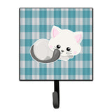 Caroline'S Treasures White Kitten Wall Hook, Small, Multicolor