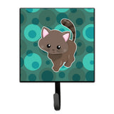Caroline'S Treasures Polkadot Kitten Cat Wall Hook, Small, Multicolor