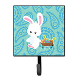 Caroline'S Treasures Easter Rabbit Paisley Blue Wall Hook, Small, Multicolor