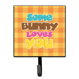 Caroline'S Treasures Easter Some Bunny Loves You Wall Hook, Small, Multicolor