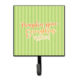Caroline'S Treasures Fall Pumpkin Spice Green Stripe Wall Hook, Small, Multicolor