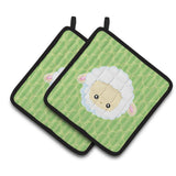 Caroline'S Treasures Bb6928Pthd Sheep Lamb Face Pair Of Pot Holders, 7.5 X 7.5, Multicolor