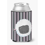 Caroline'S Treasures Black Sheep Lamb Face Can Or Bottle Hugger, Can Hugger, Multicolor