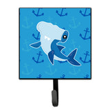Caroline'S Treasures Hammerhead Shark On Anchors Wall Hook, Small, Multicolor