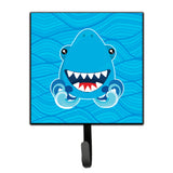 Caroline'S Treasures Shark Open Wide In Waves Wall Hook, Small, Multicolor