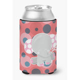 Caroline'S Treasures Elephant Lots Of Polkadots Can Or Bottle Hugger, Can Hugger, Multicolor