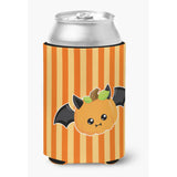 Caroline'S Treasures Halloween Pumpkin Bat Can Or Bottle Hugger, Can Hugger, Multicolor