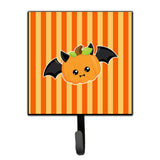 Caroline'S Treasures Halloween Pumpkin Bat Wall Hook, Small, Multicolor