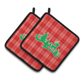 Caroline'S Treasures Bb6972Pthd Christmas Tree Reindeer Red Pair Of Pot Holders, 7.5 X 7.5, Multicolor
