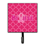 Caroline'S Treasures Breast Cancer Awareness Ribbon Believe Wall Hook, Small, Multicolor