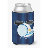 Caroline'S Treasures Police Helicopter Can Or Bottle Hugger, Can Hugger, Multicolor
