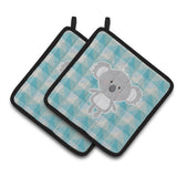 Caroline'S Treasures Bb7034Pthd Koala Bear Pair Of Pot Holders, 7.5 X 7.5, Multicolor