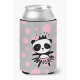 Caroline'S Treasures Panda Bear Ballerina Can Or Bottle Hugger, Can Hugger, Multicolor