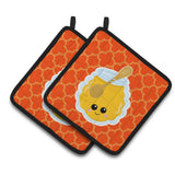 Caroline'S Treasures Bb7054Pthd Honey Jar Face Pair Of Pot Holders, 7.5 X 7.5, Multicolor