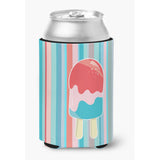 Caroline'S Treasures Ice Pop Popcicle Red Pink Blue Can Or Bottle Hugger, Can Hugger, Multicolor