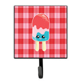 Caroline'S Treasures Ice Pop Popcicle Face Gingham Wall Hook, Small, Multicolor
