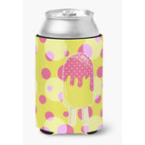 Caroline'S Treasures Ice Pop Popcicle Pink Yellow Can Or Bottle Hugger, Can Hugger, Multicolor