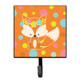 Caroline'S Treasures Baby Fox Flowerchild Polkadots Wall Hook, Small, Multicolor