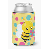 Caroline'S Treasures Bee With Flower Can Or Bottle Hugger, Can Hugger, Multicolor