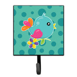 Caroline'S Treasures Bird On Teal Polkadots Wall Hook, Small, Multicolor