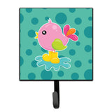 Caroline'S Treasures Bird In Rainboots And Puddle Wall Hook, Small, Multicolor