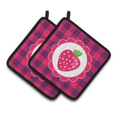 Caroline'S Treasures Bb7105Pthd Stawberry Pair Of Pot Holders, 7.5 X 7.5, Multicolor