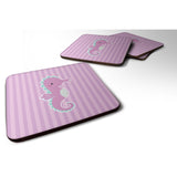 Caroline'S Treasures Bb7119Fc Seahorse Foam Coaster Set Of 4, 3.5, Multicolor