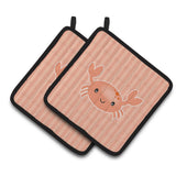 Caroline'S Treasures Bb7121Pthd Crab Pair Of Pot Holders, 7.5 X 7.5, Multicolor