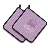 Caroline'S Treasures Bb7122Pthd Jellyfish Pair Of Pot Holders, 7.5 X 7.5, Multicolor