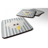 Caroline'S Treasures Weather Thuderstorm Face Foam Coaster Set Of 4, 3.5, Multicolor