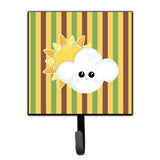 Caroline'S Treasures Weather Partly Cloudy Face Wall Hook, Small, Multicolor