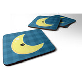 Caroline'S Treasures Weather Moon Face Foam Coaster Set Of 4, 3.5, Multicolor