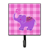 Caroline'S Treasures Purple Elephant Wall Hook, Small, Multicolor