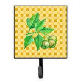 Caroline'S Treasures Candlenut On Basketweave Wall Hook, Small, Multicolor