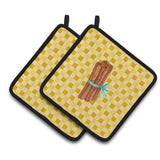 Caroline'S Treasures Cinnamon On Basketweave Decorated Pot Holder, 7.5Hx7.5W, Multicolor