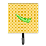 Caroline'S Treasures Peas On Basketweave Wall Hook, Small, Multicolor
